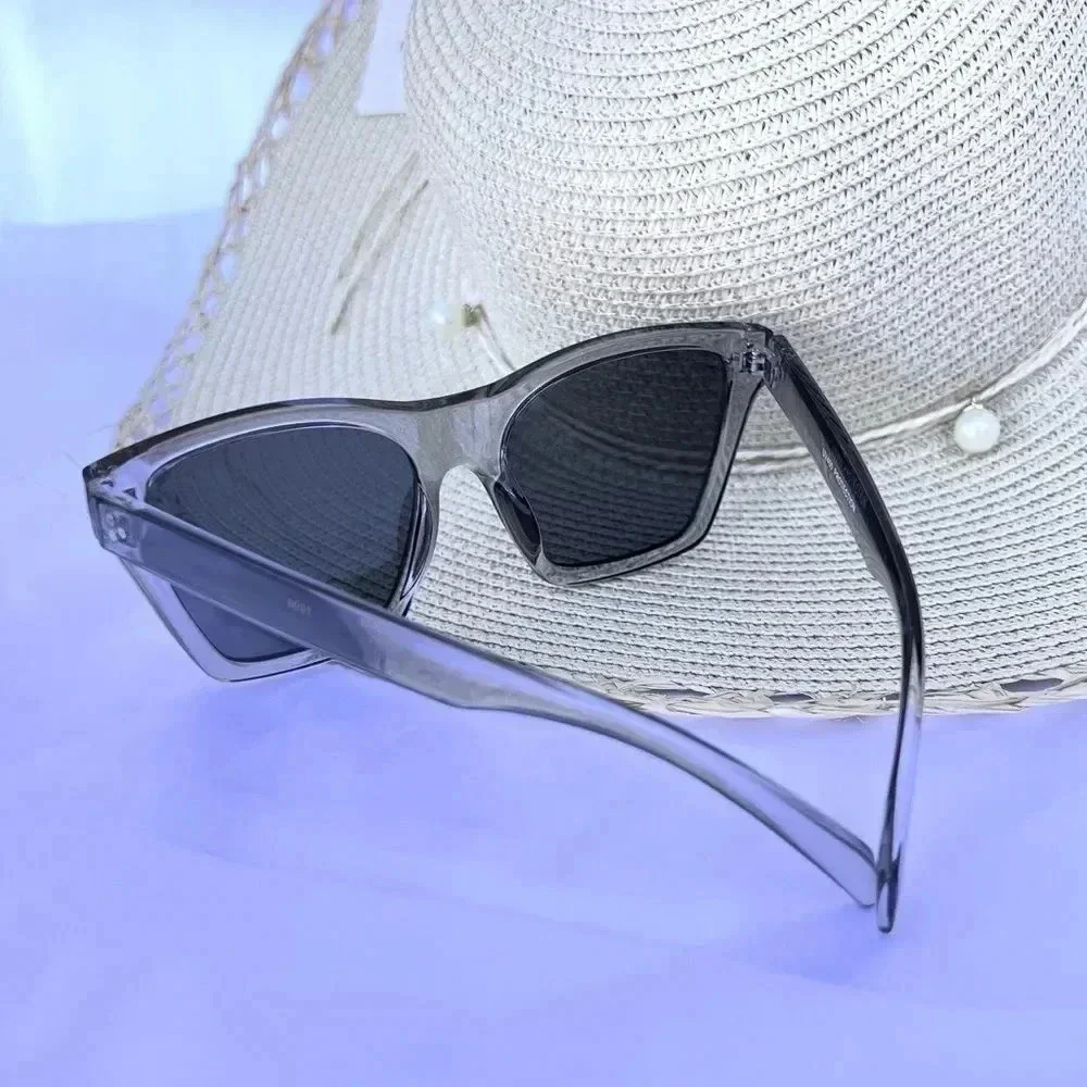 Sunglasses Clear Gray Frame 100% UV Protection